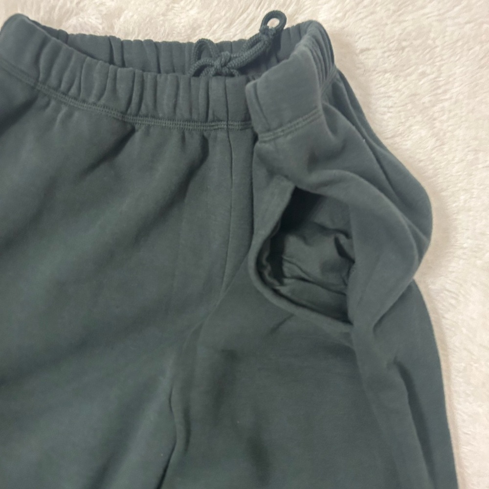 Skims Cotton Fleece Classic Straight Leg Pants - Clover Green - Picture 10 of 14